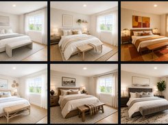 Bedroom virtual staging style options