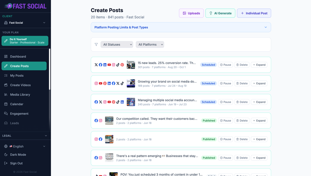 FastSocial.ai Screenshot 1