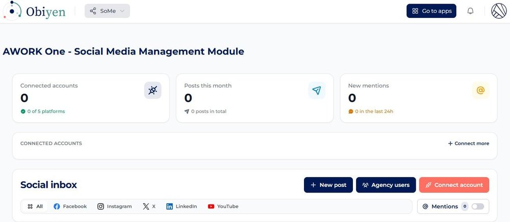 Obiyen Social Media Management Screenshot 1