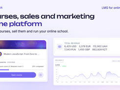 Courses, sales and marketing in one platform