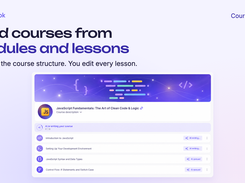 Build courses from modules and lessons