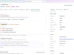 Learn from lost opportunities with SparrowCRM's AI-powered deal loss analysis. Review loss reasons, engagement gaps, and deal health trends, with actionable takeaways to improve future deals and re-engage prospects.