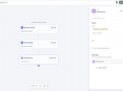 Automate sales processes with SparrowCRM's visual workflow builder. Set record-based triggers, create tasks, and add AI-powered text classification to reduce manual work and keep your processes consistent.