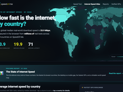 The Internet Speed Atlas: real-world download, upload and latency for 119 countries, from millions of browser tests.