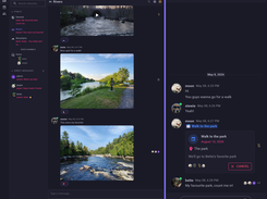 Desktop on the left, mobile on the right