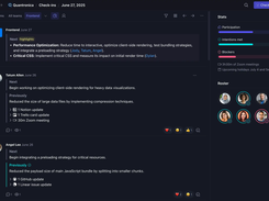 Smart Check-ins take 5 minutes a day—replace hours of status meetings
