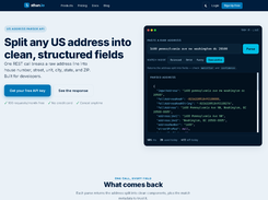 Address parser live demo: one line of text split into house number, street, unit, city, state and ZIP