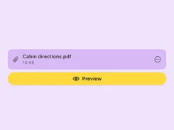 Mobile note editor showing color selection, starring, and an attached PDF with preview action.
