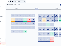 Storage Facility Creator operations map displaying numbered storage units with occupied, reserved, available, and maintenance statuses.