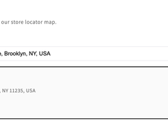 Submit Your Location page with a business search field and a selected Aesthetic Island location card with Add to Map and Cancel buttons.
