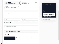 Studio booking checkout page showing selected lighting-kit add-on, empty contact fields, payment options, and a €69.5 order total.