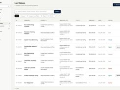 Lien waiver tracking — sample workspace