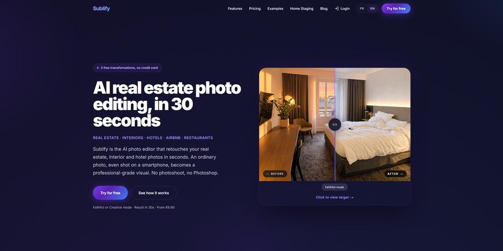 Before and after: Sublify transforms ordinary property photos into  professional listing visuals in 30 seconds