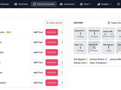 Walk-in turn tracker for staff