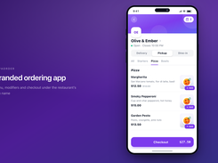 Branded ordering app. Illustrative product view - fictional demo data.