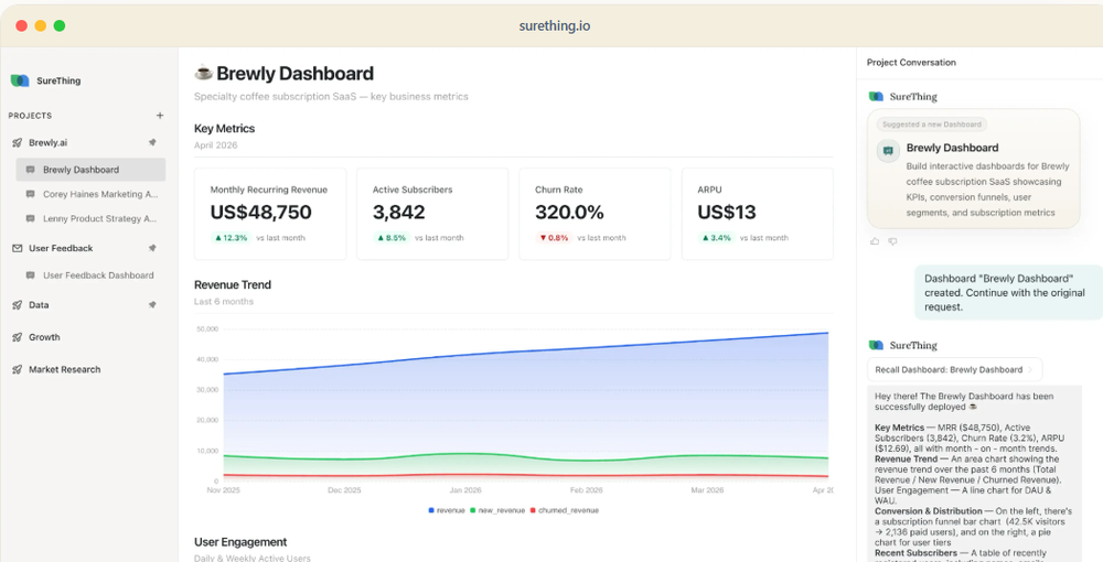 SureThing Screenshot 1