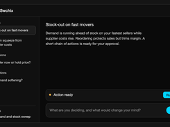 Swchix puts demand, stock and margin in one place. When a stock risk meets a pricing choice, it lines up the next steps and waits for your go-ahead before anything runs.