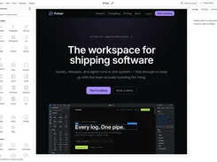 Swebsy editor displaying a website template canvas titled Pulsar, with a components panel and design settings sidebar.