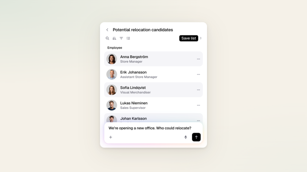 Focus AI: Turn everyday HR requests into actionable results with Focus AI.