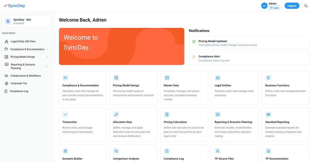 Landing page