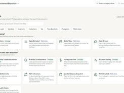Reports organized by question: sales, vendors, tax, dual pricing and multi-store
