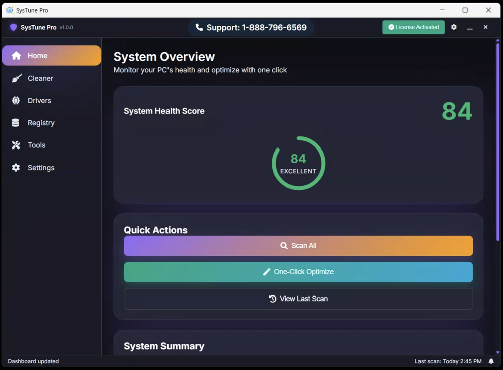 SysTune Pro Screenshot 1