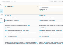 Translation editor with Standard, Advanced and Premium AI
