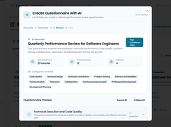 AI questionnaire generator: describe the review in plain words and get a first draft
