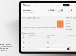 Profitability reports: margin, pending collection and average ticket.