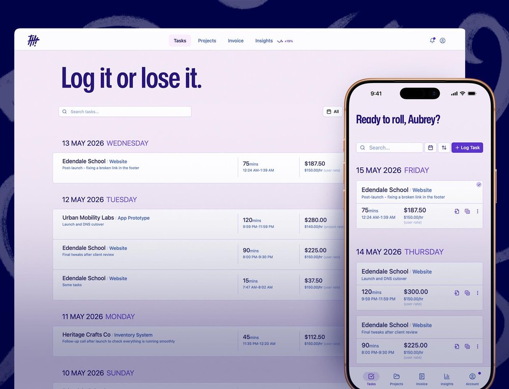 Screenshot of the TallyHo app’s clean, modern interface on Desktop and Mobile devices