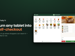 Turn any tablet into self-checkout - prop it up where shoppers can reach it.
