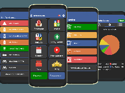 Four phone mockups display TankSpotter screens for Tank Inspect, the app launcher, Invoicer, and Tanks Spotted analytics.