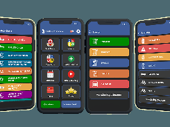 Six phone mockups show TankSpotter interfaces for customer rating, safety checks, the app launcher, invoicing, tank finding, and a mapped Tanks Spotted view.
