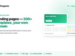 Landing page builder with 200+ templates and your own domain