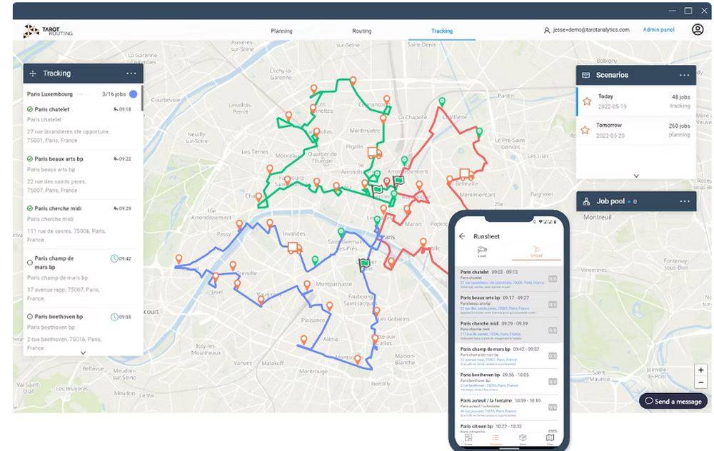 Tarot Routing Screenshot 1