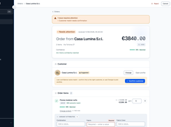Held for review, not guessed: stated issue and a Confirm action