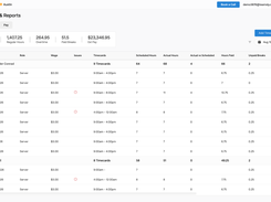 Teamsly time tracking and timesheet software helps businesses monitor scheduled versus actual hours, regular hours, overtime, paid and unpaid breaks, employee wages, timecards, and estimated payroll costs with detailed workforce reports.