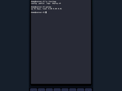 TermiGram SSH terminal with a command session and workspace tabs
