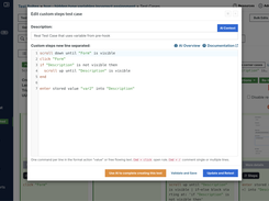 Plain English Test Steps