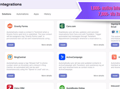 1,000+ native integrations, 7,000+ via Zapier