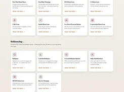 Full-length Copperline loan-options page listing twenty mortgage programs in Buying, Refinancing, and Investing groups.