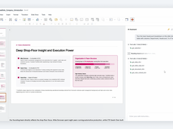The user gives an instruction; AI applies it through document editing tools.