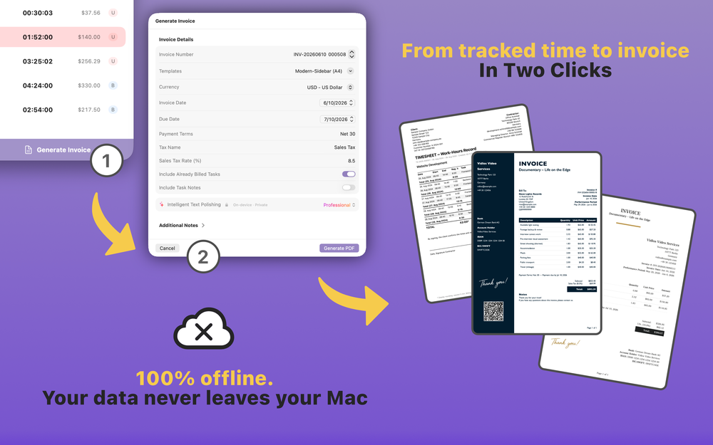 TimeBill Screenshot 1