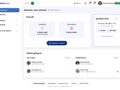 Dashboard in Timebutler