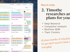 Timothe researches and plans for you