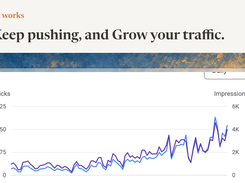 Keep going, and grow traffic!