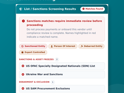 Sanctions and OFAC Screening: 330+ global watchlists screened on every verification