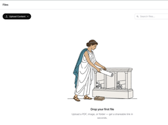 Files dashboard — tracked links and analytics