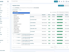Helpdesk saved views — email-driven ticket queues, SLA-aware views and linked endpoint context.