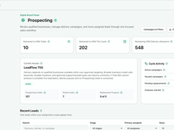 Prospecting Overview and Dashboard - Total SEO